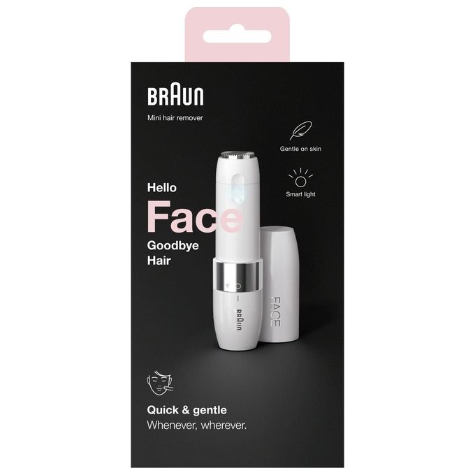 Braun Face FS1000 Mini Depilatore Donna Viso con Luce Smartlight Bianco