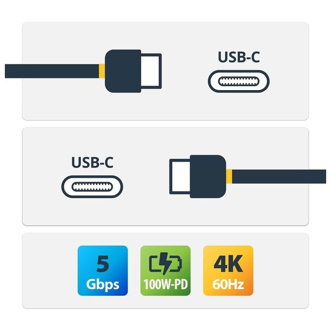 Startech.com Cavo Usb-c Angolare Robusto da 2mt Cavo di Trasferimento Dati Usb Type-c ad Angolo Retto