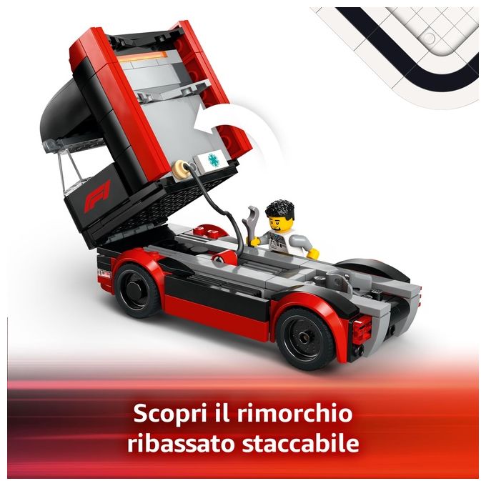LEGO City Formula 1 Autotrasportatore F1 con monoposto RB20 e AMR24 F1 60445