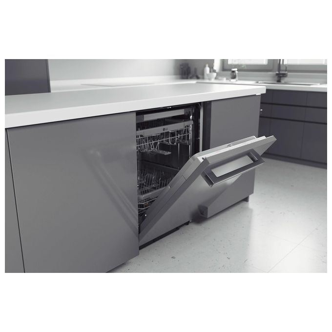 LG QuadWash DB365TXS Lavastoviglie a Scomparsa Totale Classe Energetica B 14 Coperti Vapore Wi-Fi
