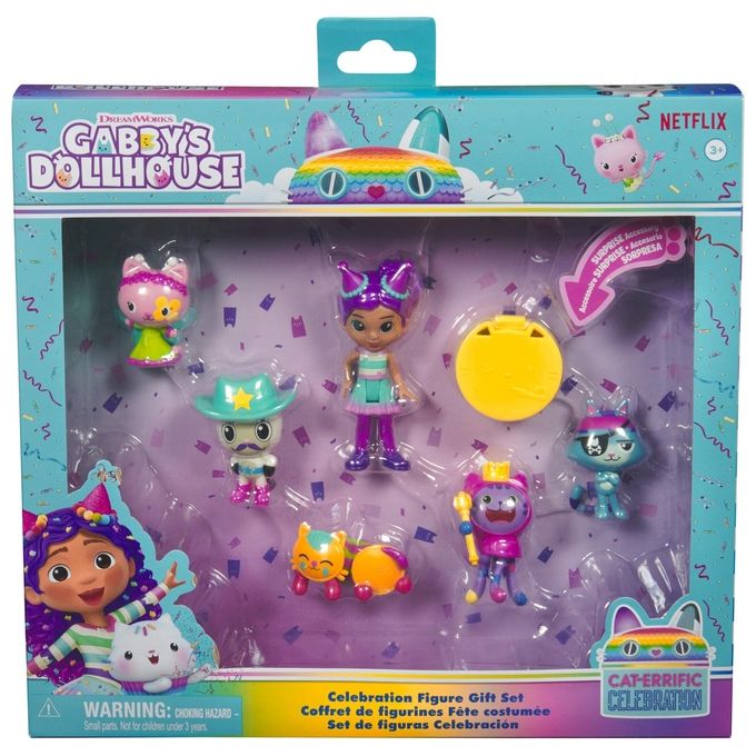 Spin Master Gabbys Dollhouse Set Deluxe 6 Figure Celebration