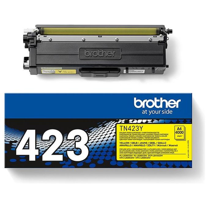 Brother TN423Y Toner Giallo 4.000pg per Hl-l8260cdw-l8360cdw-dcp-l8410cdw MFC-l8690cdw-l8900cdw