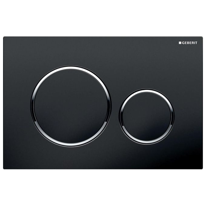 Geberit Sigma20 New Placca 2 Pulsanti Ner-Cromo-Ner
