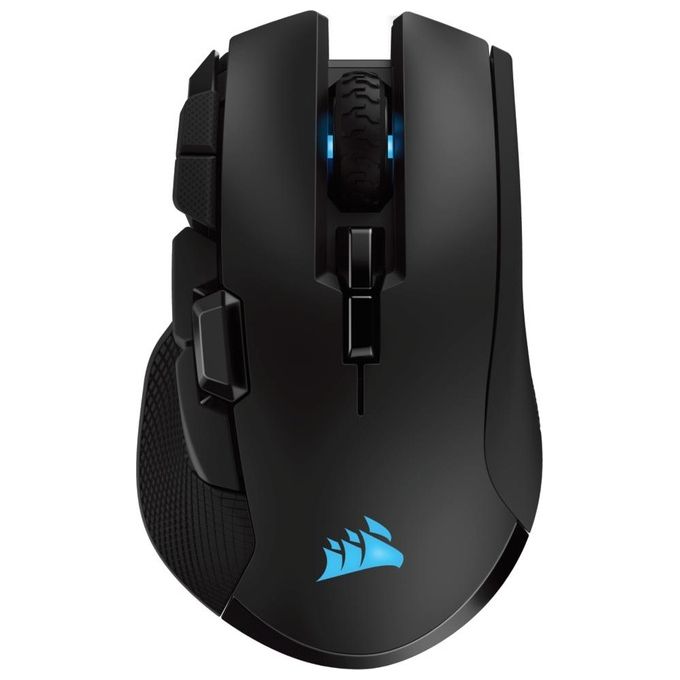 Corsair Ironclaw Wireless RGB Ricaricabile Mouse Gaming Ottico con Tecnologia Slipstream, Wireless, 18000 DPI Sensore, Retroilluminazione LED RGB, Nero
