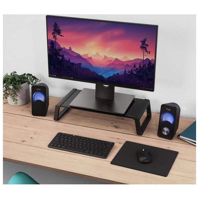 Trust Supporto Monitor da Scrivania Monta Nero