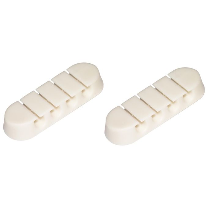 Link KIT_ 2 Pezzi Supporti per Gestione Cavi 4 Posizioni Bianco