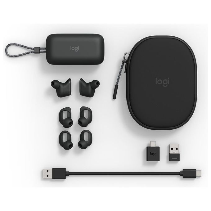Logitech Zone True Wireless Auricolare In-Ear Musica e Chiamate Bluetooth Grafite