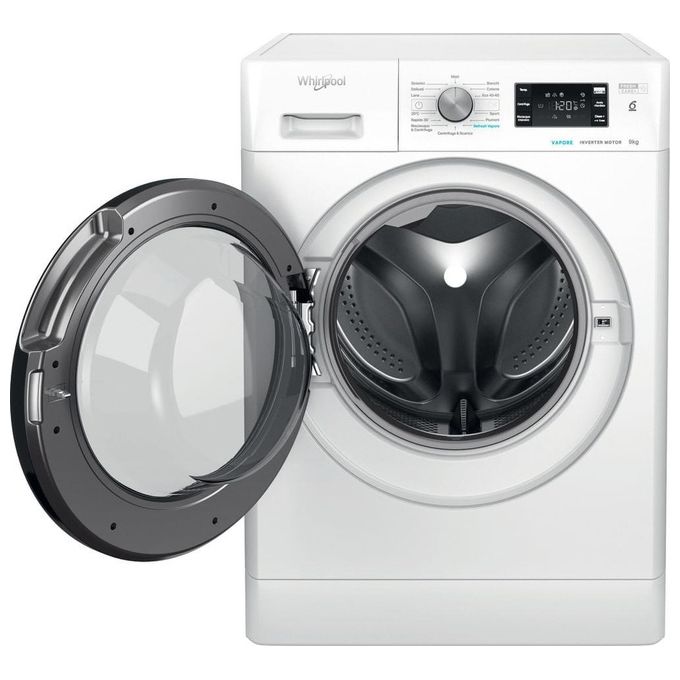 Whirlpool FFB 9479 BV IT Lavatrice a carica frontale 9 Kg 1400 giri Classe A 63 cm Inverter Vapore Tecnologia 6° Senso colore Bianco