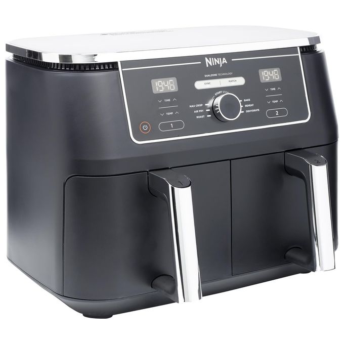 Ninja AF400EU Friggitrice ad Aria Calda Doppia 9.5 Litri Indipendente 2470W Nero