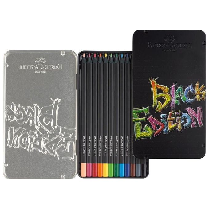 Faber Castell 12 Matite Colorate Blackedition