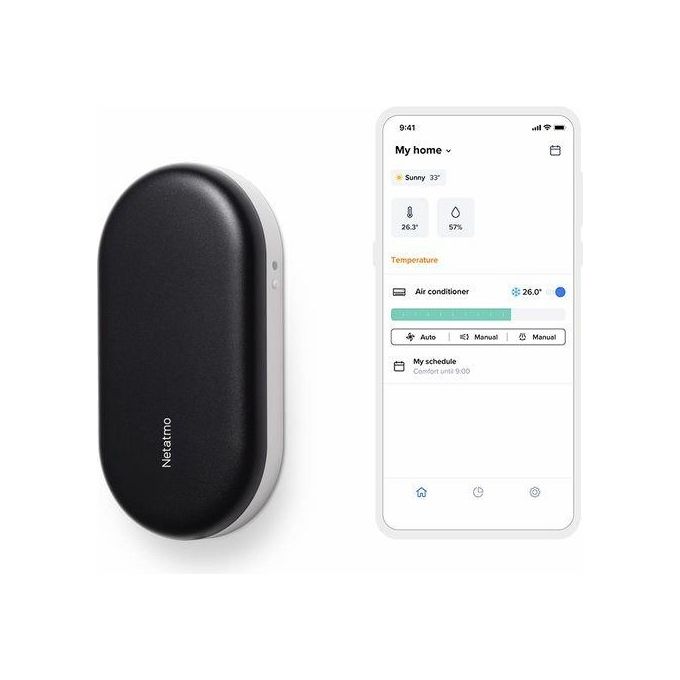 Netatmo Controllo Intelligente di Climatizzazione - Impianto di Climatizzazione, Compatibile con Condizionatori e Pompe di Calore, WI-FI, Risparmio energetico, Alexa, Google Assistant, Siri