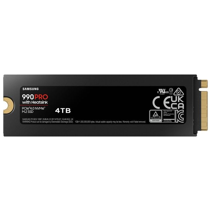 Samsung 990 PRO NVMe 4Tb con Dissipatore di Calore SSD Interno