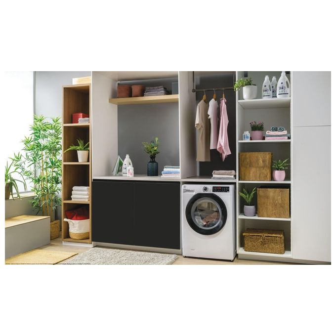 Hoover H3WPS4376TAMB6-S H-Wash 350 Lavatrice Slim 7 Kg 1300 rpm Classe A Inverter Vapore Wi-Fi (85x60x44 cm) colore Bianco