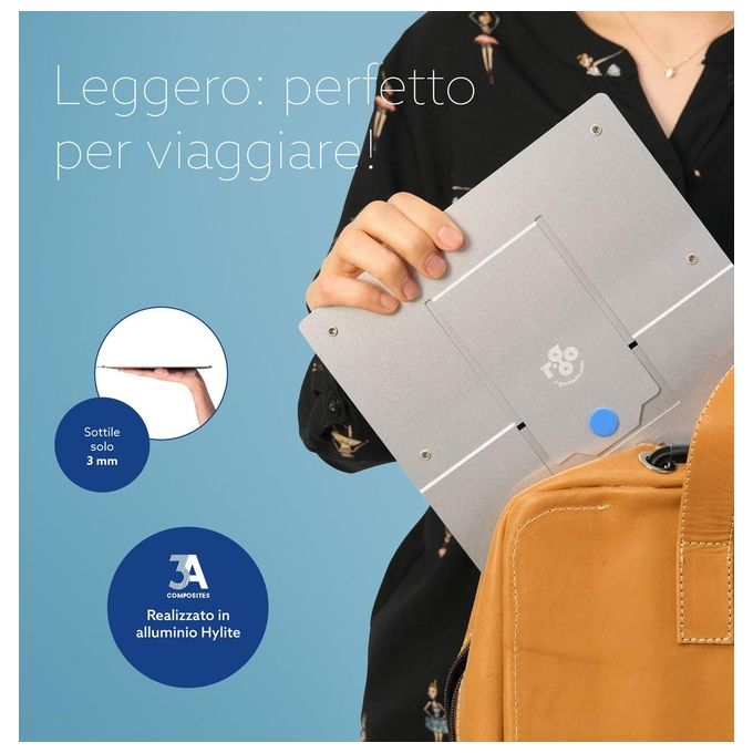 R-Go Tools R-Go Riser Flessibile Supporto Portatile Regolabile Argento