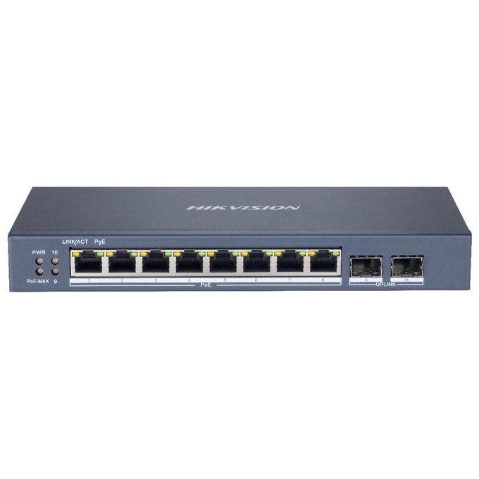 Hikvision Digital Technology DS-3E1510P-SI Switch di Rete Gestito L2 Gigabit Ethernet 10-100-1000 Supporto Power Over Ethernet Nero