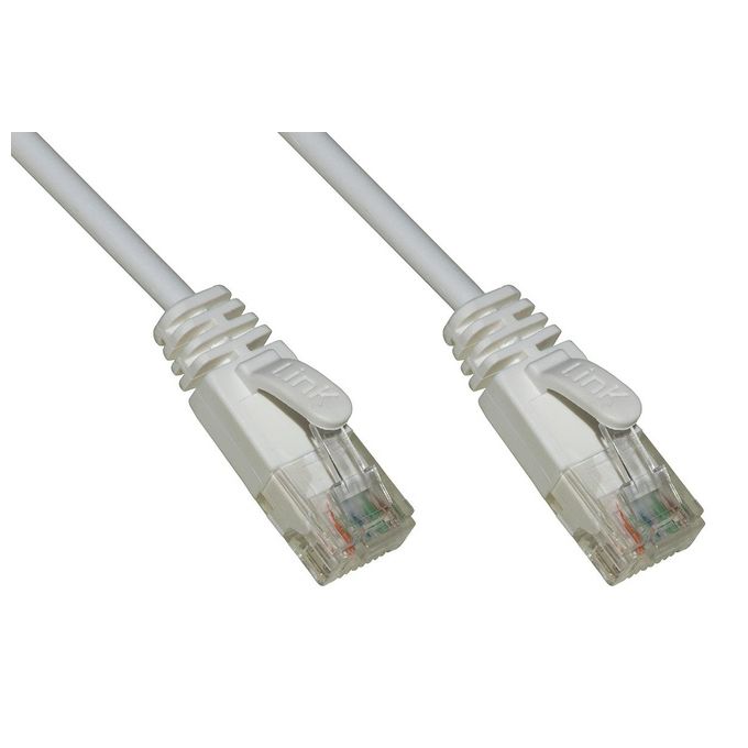 LINK cavo rete categoria 6 non schermato utp colore grigio halogenfree mt 7,5 slim