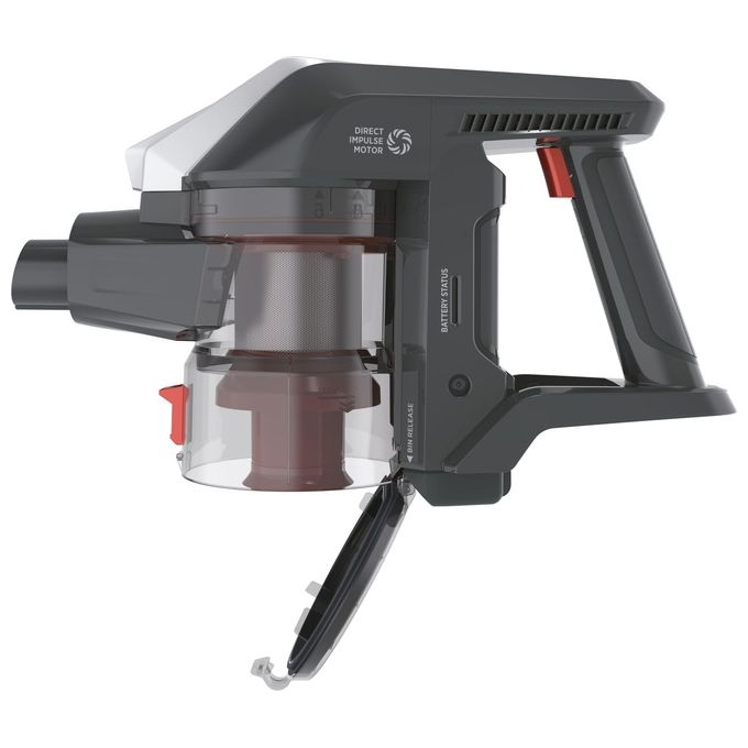 Hoover HF322AFP 011 Scopa Elettrica senza Filo senza Sacco Capacita' 0,7 Litri Autonomia 40 minuti Grigio-Rosso