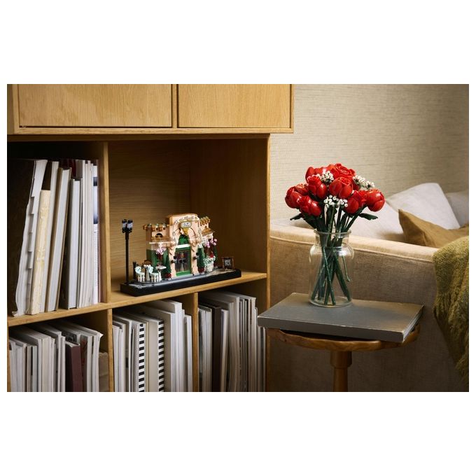 LEGO 10362 Icons Kit Modellismo Fai da Te per Adulti con Libreria Decorativa e Café Francese 1101 Pezzi colore Nero