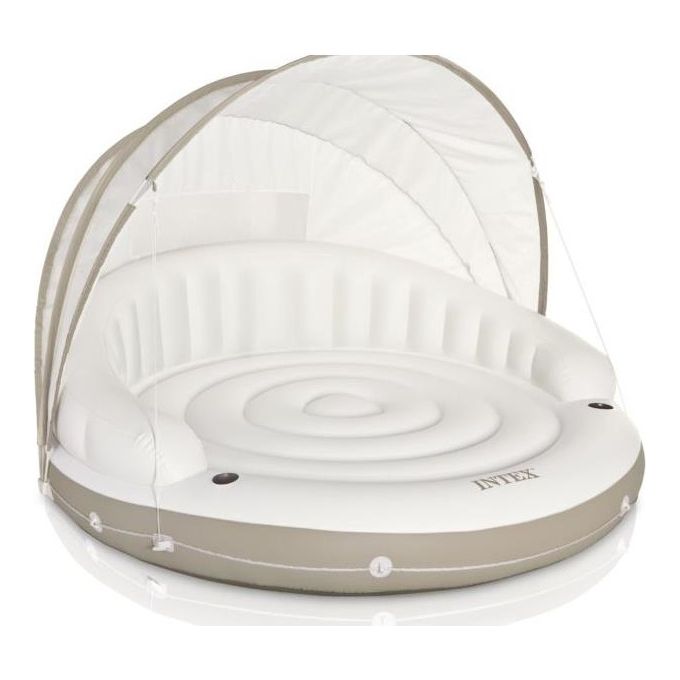 Intex Isola Galleggiante con Parasole Bianco 199x150cm