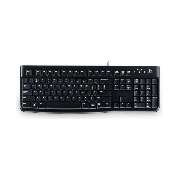 Logitech Keyboard k120 Tastiera con Layout Tedesco QWERTZ Nero
