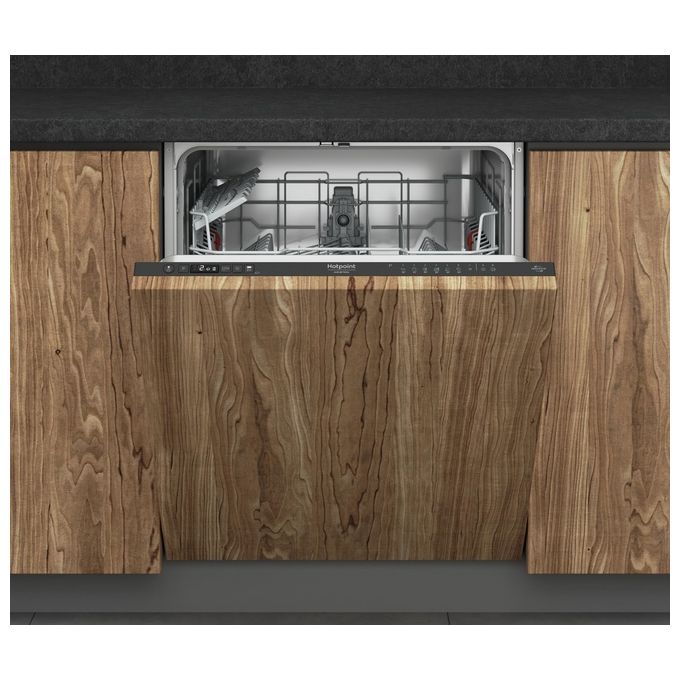 Hotpoint H2I HD526 AS - Lavastoviglie a scomparsa totale 14 coperti, Classe E, 9 Programmi, Cerniere Sliding, (82x59,8x55,5 cm), Bianco