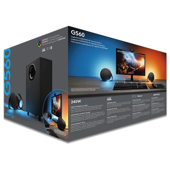 Logitech G G560 Set Altoparlanti Pc 120W Nero 2.1 Canali
