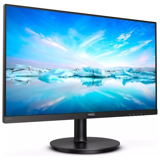 Philips 241V8L Monitor 24'' LED VA Full HD, 1920 x 1080, Gaming Adaptive Sync, 75 Hz, HDMI, VGA, Attacco VESA, Nero