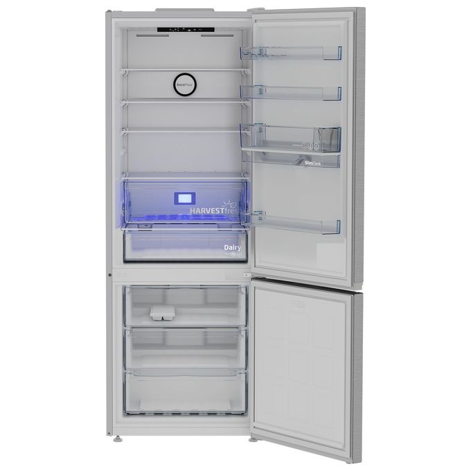BEKO B3RCNE564HDXB Frigorifero con Congelatore Libera Installazione 490 Litri Classe Energetica E Metallico