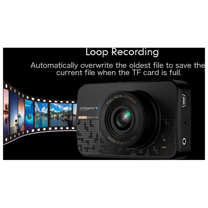 One Gear Smartmemo 3.0 Videocamera da Auto Dash Cam 3'' Full Hd 5,5mp Nero