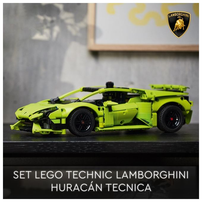 LEGO Technic 42161 Lamborghini Huracán Tecnica, Modellino di Auto da Costruire, Macchina Giocattolo per Bambini