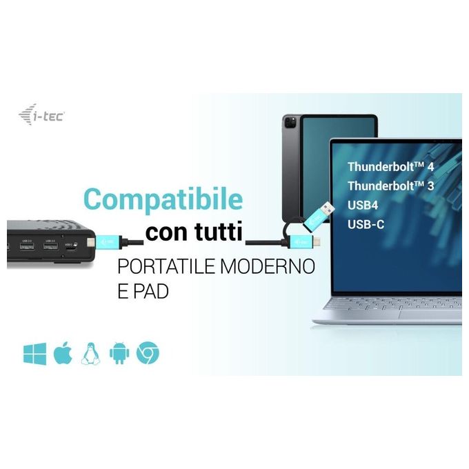 I-Tec Usb-c Triple DisplayDock Gen2 PD 100W