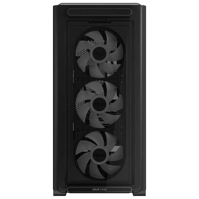 ASUS A23 PLUS TG ARGB BLACK Case Micro-ATX Supporto per Schede Madri con Connettori Nascosti Radiatori da 360 mm e Schede Grafiche da 380 mm 4 Ventole ARGB Preinstallate Nero