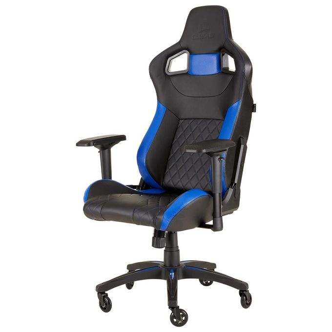 Corsair T1 RACE 2018 Sedia Gaming con Schienale Alto Nero-Blu