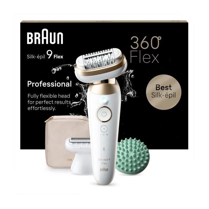 Braun Silk-Epil 9 Flex Epilatore Ricaricabile Testina Flessibile