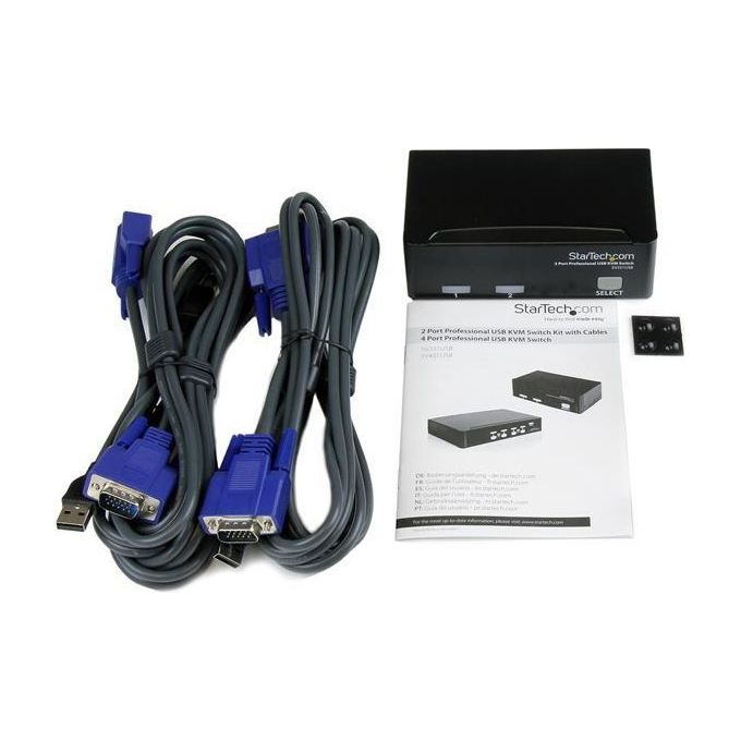 StarTech.com Kit Switch Kvm Usb Professionale A 2 Porte Con Cavi