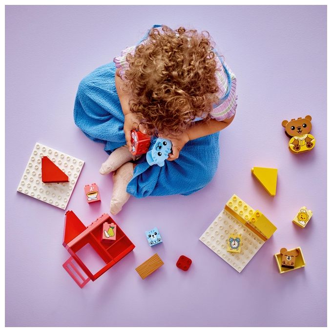LEGO DUPLO 10414 Attivita' Quotidiane: Mangiare e Andare a Letto, Giochi per Bambini da 1.5 Anni in su con 4 Animali Giocattolo