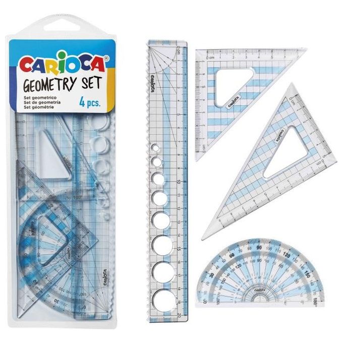 Carioca Confezione 4 Blister Set Geometrico