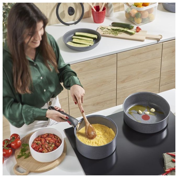Lagostina Set Padelle Ingenio Green Grigio Mineralis
