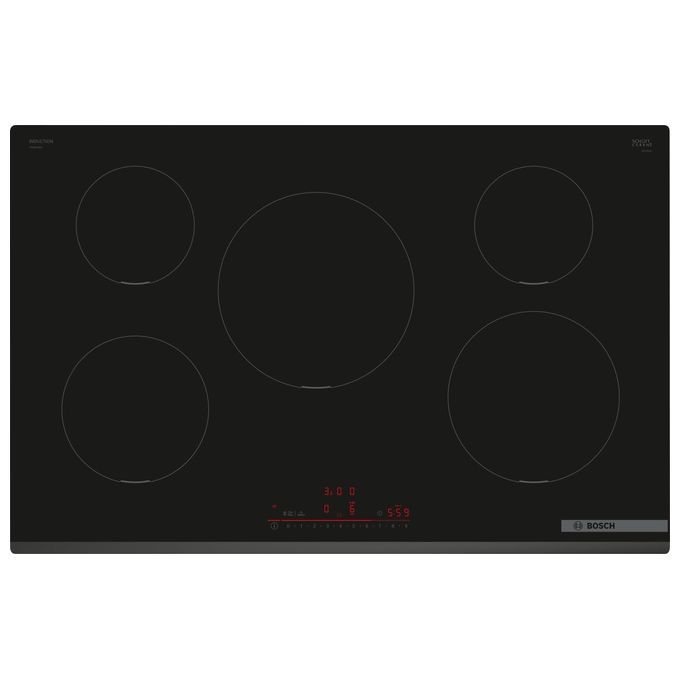 Bosch Serie 6 PIV831HB1E Piano Cottura a Induzione Nero da Incasso 80cm 5 Zone