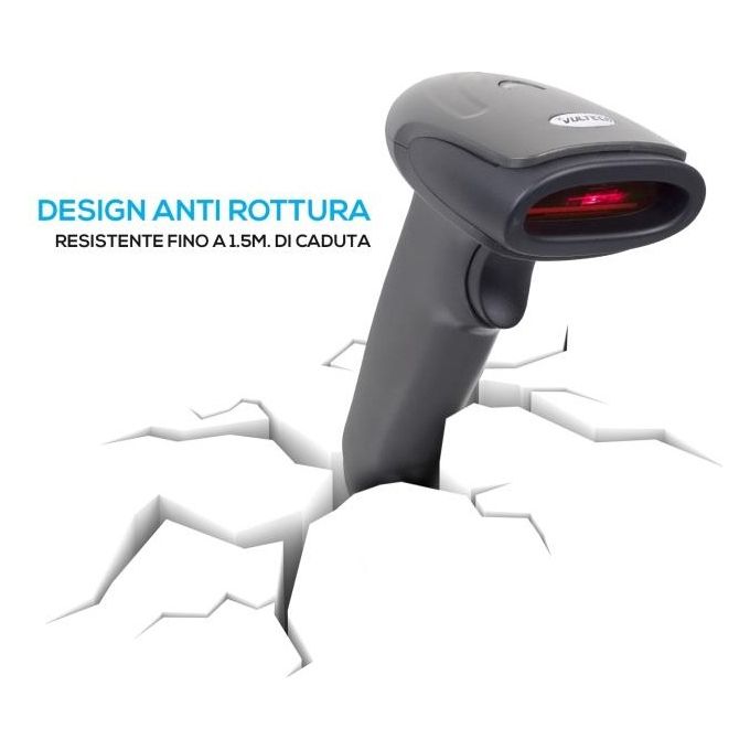 Vultech Lettore Pistola Barcode Scanner Laser 1d Wireless Bluetooth