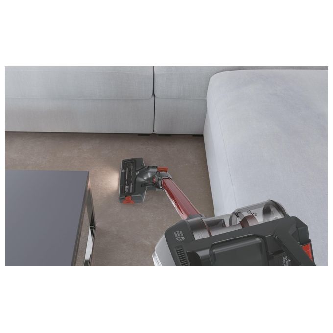 Hoover HF322AFP 011 Scopa Elettrica senza Filo senza Sacco Capacita' 0,7 Litri Autonomia 40 minuti Grigio-Rosso
