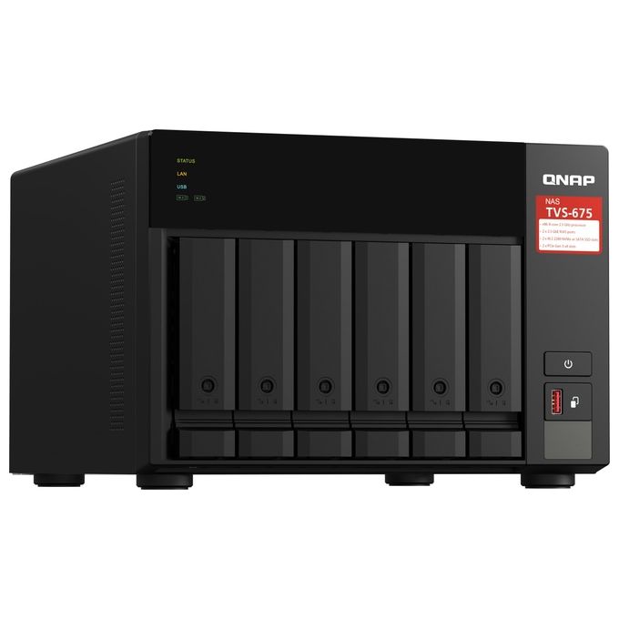Qnap TVS-675 Nas Tower Collegamento Ethernet Lan Nero Kx-u6580