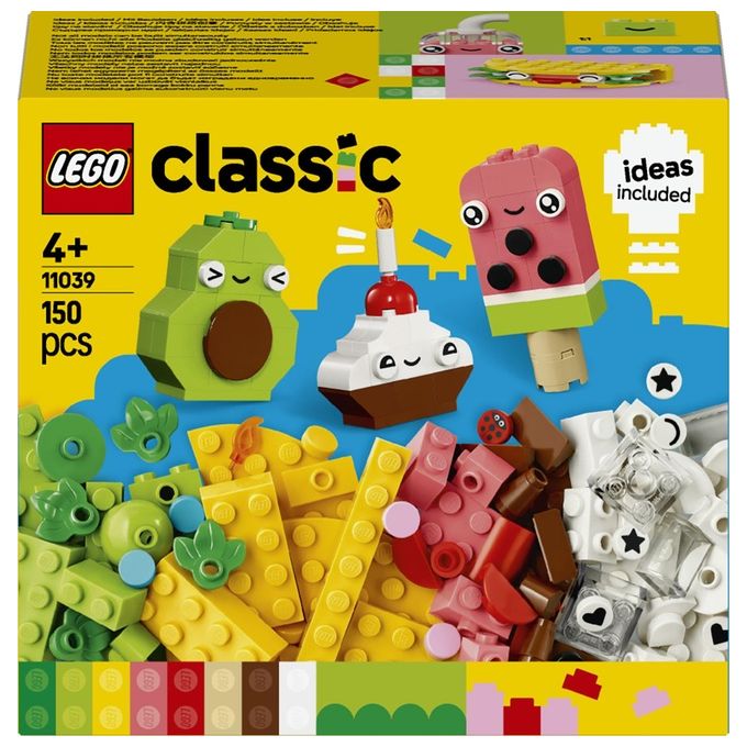LEGO Classic Alimenti Creativi Piccolo Set di Giochi di Fantasia per Bambini e Bambine da 4 Anni in su con Cibo Giocattolo in Plastica da Costruire e Ricostruire in Altre Forme Idea Regalo 11039
