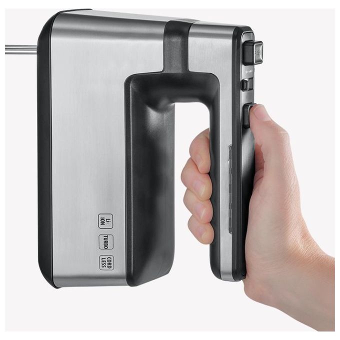 Severin HM 3843 Sbattitore Manuale 100W Nero-Argento