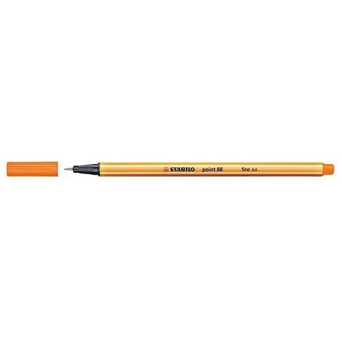 STabilo confezione 10Pz Fineliner Point 88 Arancio
