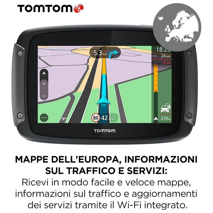 Tomtom Rider 500 Road Trips 4,3'' Aggiornamenti Tramite Wi-Fi
