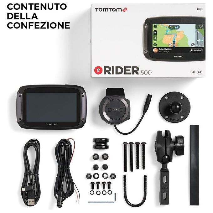 Tomtom Rider 500 Road Trips 4,3'' Aggiornamenti Tramite Wi-Fi