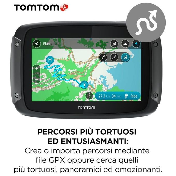 Tomtom Rider 500 Road Trips 4,3'' Aggiornamenti Tramite Wi-Fi