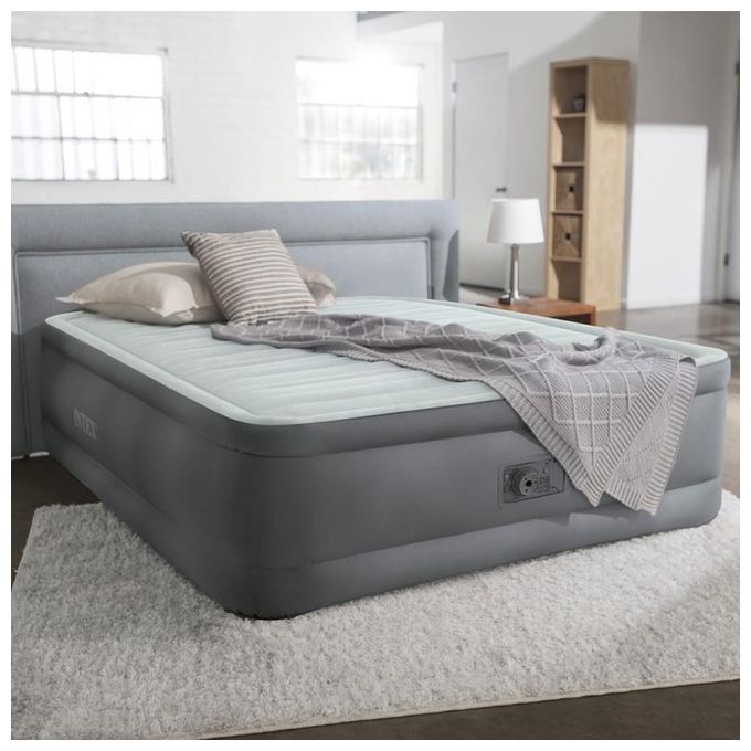 Intex 64906 Materasso gonfiabile fibertech premaire i 152 x 203 x 46 cm multicolore Matrimoniale Versione 2019