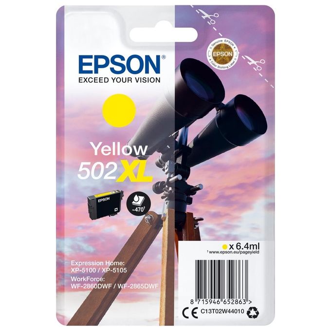 Epson Cartuccia d'Inchiostro Giallo 502XL